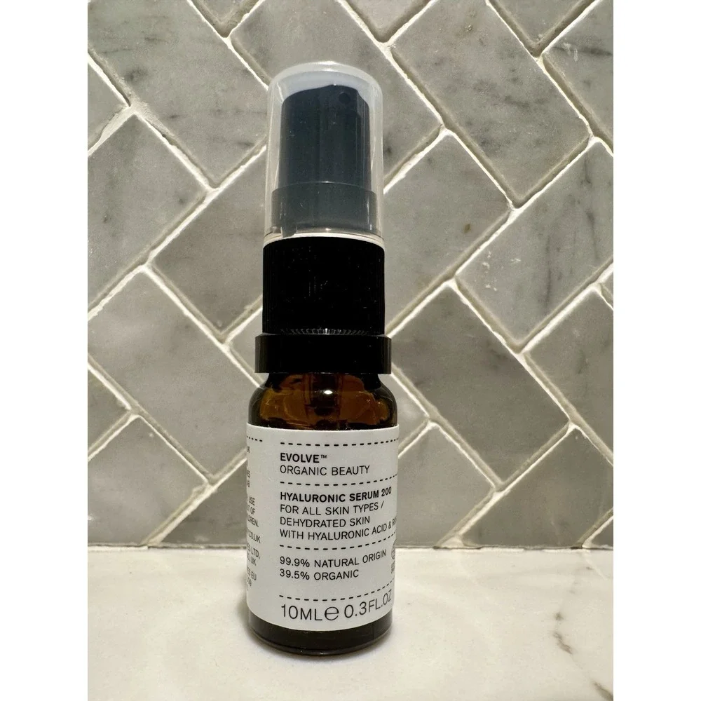 Evolve Organic Beauty Hyaluronic Serum 200 All Skin Types Travel Size 0.3 Oz